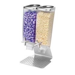 Rosseto EZ514 Countertop Dry Food Dispenser, (2) 1 gal Hoppers, Stainless Steel