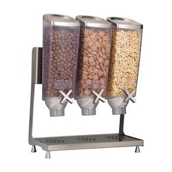 Rosseto EZP2135 Countertop Dry Food Dispenser, (3) 1 gal Hoppers, Stainless Steel
