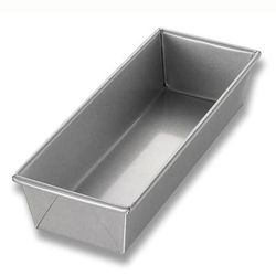 Chicago Metallic 40491 Individual Bread Pan, 12 1/4" x 4 1/2" x 2 3/4", Noncoated 26 ga Aluminized Steel, Silver