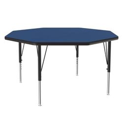Correll A48-OCT-37-09-09 48" Octagonal Table w/ 1 1/4" High Pressure Top, Blue