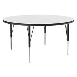 Correll A48-RND-36-09-09 48" Round Table w/ 1 1/4" High Pressure Top, White