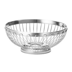 Tablecraft 6175 Round Regent Basket, 10 x 3 3/4", Stainless Steel