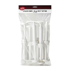 Tablecraft C66238 1 oz Syrup Pump w/ 9" Dip Tube - Plastic, White
