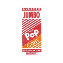 Gold Medal 2055 2 oz Disposable Popcorn Jumbo Bags, 2,000/Case, 2 Ounce, Multi-Colored, Pack of 2000
