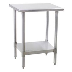 Eagle Group T2424B 24" 16 ga Work Table w/ Undershelf & 430 Series Stainless Steel Flat Top
