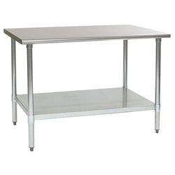Eagle Group T2448B-1X 48" 16 ga Work Table w/ Undershelf & 430 Series Stainless Steel Flat Top