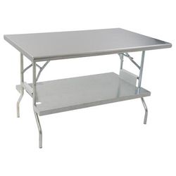 Eagle Group T3072F-USS 30x72" Stainless Steel Folding Table - Removable Undershelf