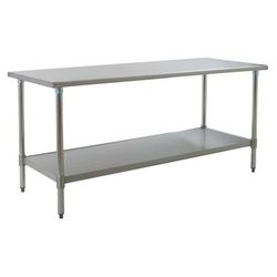 Eagle Group T3072SEB 72" 16 ga Work Table w/ Undershelf & 300 Series Stainless Steel Flat Top