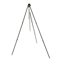 Lodge ATP2 40 60" Adjustable Camp Tripod with Tote Bag, Black