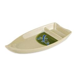 GET 136-TD Traditional Rectangular Boat Plate w/ 10 oz Capacity, 10 1/2 x 4 3/4", Melamine