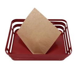 GET 4-T1020 5 1/2" Square Basket Liner Paper Bags, Brown