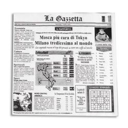 GET 4-TI1808 12" Square Basket Liner Paper - Italian Newsprint, White, 12" x 12"