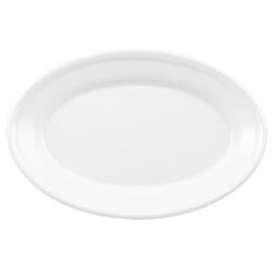 GET OP-911-W 9 1/4" x 6 1/4" Oval Supermel Platter - Melamine, White, 24 / CS