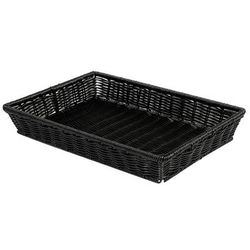GET WB-1553-BK Rectangular Bread Basket, 16 1/4" x 11", Polypropylene, Black
