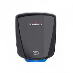 World Dryer Q-162A2 Automatic Hand Dryer w/ 12 Second Dry Time - Aluminum, Black, 120v/208-240v/277v/1ph