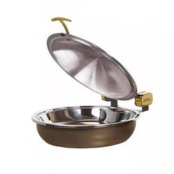 Spring USA 2382-567/36 Seasons 15 1/4" Steel Sauteuse Pan - Induction Ready, Bronze w/ Chrome Accents