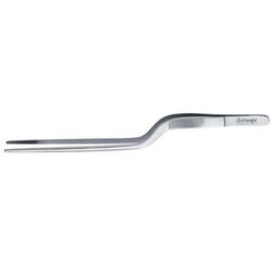 Louis Tellier 504982001 8" Double Offset Tweezers - Stainless Steel