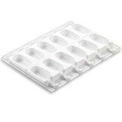 Louis Tellier GEL04 Ice Cream Pop Mold w/ 6 Sections - Silicone, White