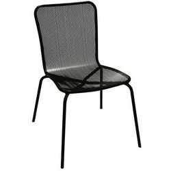 American Tables & Seating 92 Indoor/Outdoor Side Chair - Metal, Black, Powder-Coated Aluminum