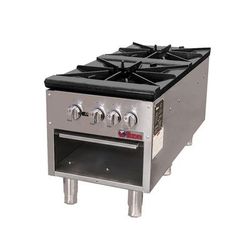 IKON ISP-18-2 2 Burner Stock Pot Range, Natural Gas, Stainless Steel, Gas Type: NG