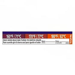Taylor 8769 Adhesive Dishwasher Temperature Labels, 160, 170 & 180 F Degrees