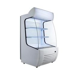 Omcan 41465 37 1/5" Vertical Open Air Cooler w/ 3 Levels, 110v, 37.2" x 34.5" x 59.84", 110V/1ph, Silver