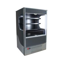 Ojeda ALPA-55H 35 1/2" Vertical Open Air Cooler w/ 4 Levels, 120v, Black