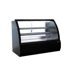 Ojeda RDCH-5 60 1/5" Full Service Deli Case w/ Curved Glass - (3) Levels, 120v, Self-Contained, Black