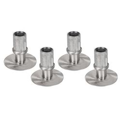 John Boos CAS05 Set of 4 Adjustable Flange Feet, Stainless, Stainless Steel