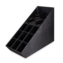 Dispense-Rite SWCH-1BT Silverware & Condiment Organizer, 13 Section, Polystyrene, Black