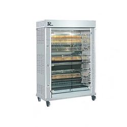 Rotisol USA GF1375-8G-SS Gas 8 Spit Commercial Rotisserie w/ 48 Bird Capacity, Natural Gas, Floor Model, NG, Stainless Steel, Gas Type: NG