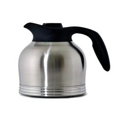 Service Ideas 10-00183-000 64 oz Brew In Carafe w/ Vacuum Insulation, No Drip Lip, 7 1/2", Silver