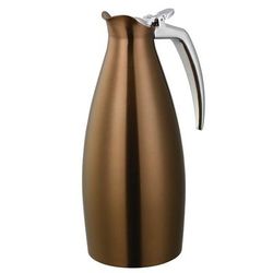 Service Ideas ALTU10BSRG 1 liter Altus Beverage Server w/ Push Button Lid - Stainless Liner, Rose Gold, 4-6 Hour Temperature Retention, Bronze