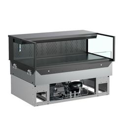 Structural Concepts NE3613RSSV 35 3/4" Reveal Drop-In Horizontal Open Air Cooler w/ 1 Level, 110-120v, 110/120 V, Black