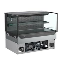 Structural Concepts NE3620RSSV 35 3/4" Reveal Drop-In Horizontal Open Air Cooler w/ 2 Levels, 110/120v, Black