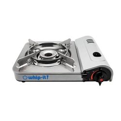 Whip-It! ST-HOTSPOT-01 Butane Stove w/ Adjustable Flame & Carrying Case - 9,000 BTU, Silver