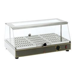 Equipex WD-100 24" Self Service Countertop Heated Display Case - 1 Shelf, 120v, Dual Service Plexiglass Top, 120V/750W, Silver