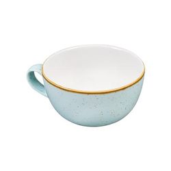 Churchill SDESCB401 16 oz Stonecast Cappuccino Cup - Ceramic, Duck Egg Blue, Handle