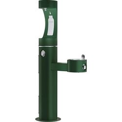 Elkay LK4420BF1UEVG Outdoor Bottle Filling Station & Drinking Fountain - Non Refrigerated, Evergreen, 316 Stainless Evergreen Powder