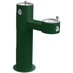 Elkay LK4420EVG Bi Level Pedestal Drinking Fountain - Non Refrigerated, 14"W x 31"D x 40-5/16"H, Evergreen