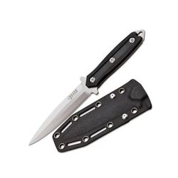Elite Tactical Incog Fixed Blade Knife 4.75 in D2 Steel Spear Point Black ET-FIX009