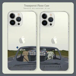 Coque de téléphone drôle de chien de dessin animé pour iPhone 13 12 11 14 15 Pro Max XS MAX