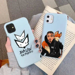 Rauw – coque de téléphone portable Alejandro Singer étui souple couleur unie pour iPhone 11 12 13