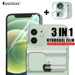 Film hydrogel 3 en 1 pour iPhone 12 11 Pro Max protecteur d'écran pour appareil photo sur iPhone X