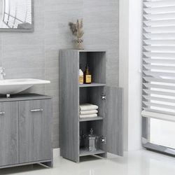 vidaXL Armadietto Bagno Grigio Sonoma 30x30x95 cm in Legno Multistrato