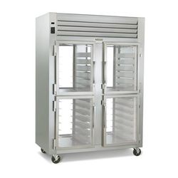 Traulsen RHF232WP-HHG Full Height Insulated Mobile Heated Cabinet w/ 6 Pan Capacity, 208v/1ph, Glass Half Doors, Pass Thru, Stainless Steel