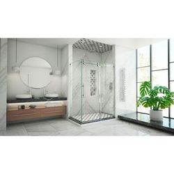 Dreamline DreamLine Enigma-XO 32 1/2 inch D x 50 - 54 inch W x 76 inch H Frameless Sliding Shower Enclosure in Brushed Stainless Steel SHEN-6132542-07