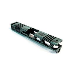 Gun Cuts Cyberpunk Slide for Glock 19 Optic Cut Battleworn Robbins Egg Blue GC-G19-CYB-REBBW-RMR