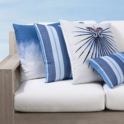 Palmetto Indoor/Outdoor Pillow Collection by Elaine Smith - Fortitude, 12" x 20" Lumbar Fortitude - Frontgate