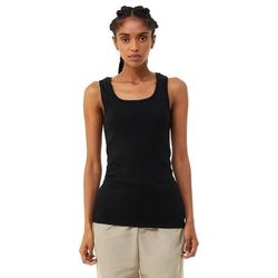 Bella + Canvas 1081 Women's Micro Ribbed Tank Top in Solid Black Blend size Medium | Cotton/Polyester
